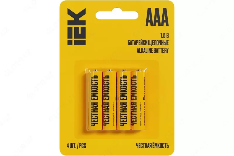 Батарейка щелочная Alkaline LR03/AAA (4шт/блистер) IEK