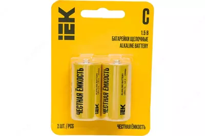 Батарейка щелочная Alkaline LR14/C (2шт/блистер) IEK