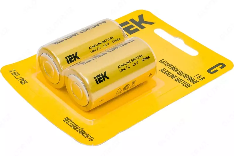 Батарейка щелочная Alkaline LR14/C (2шт/блистер) IEK