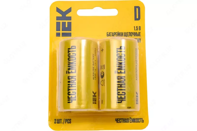 Батарейка щелочная Alkaline LR20/D (2шт/блистер) IEK