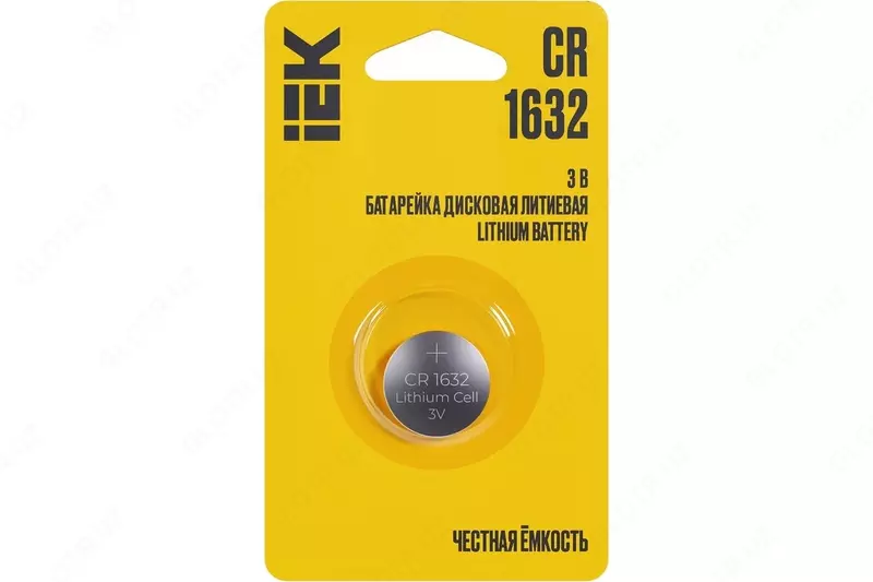 Батарейка дисковая литиевая CR1632 (1шт/блистер) IEK