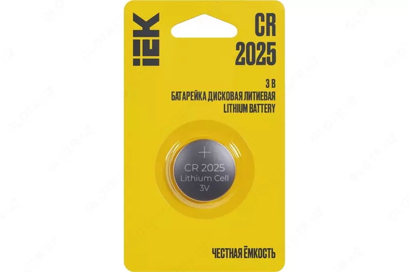 Батарейка дисковая литиевая CR2025 (1шт/блистер) IEK