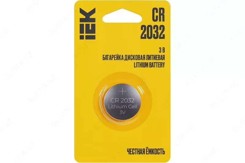 Батарейка дисковая литиевая CR2032 (1шт/блистер) IEK