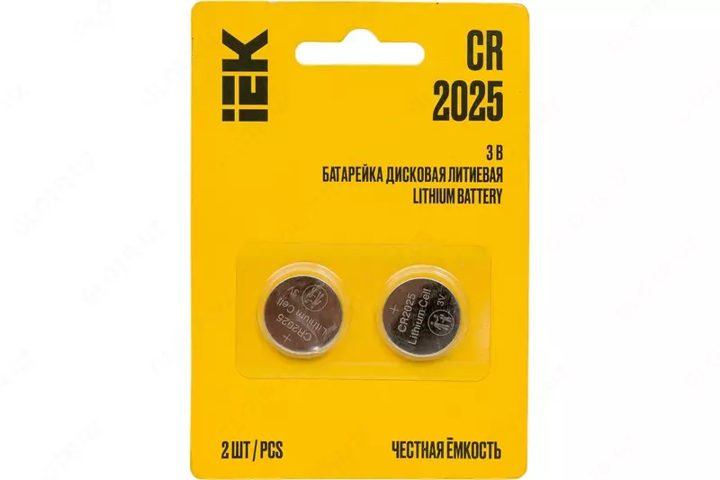 Батарейка дисковая литиевая CR2025 (2шт/блистер) IEK