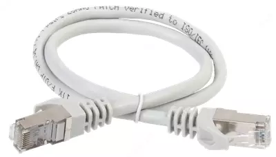ITK Коммутационный шнур (патч-корд), кат.6 FTP, 0,5м, серый