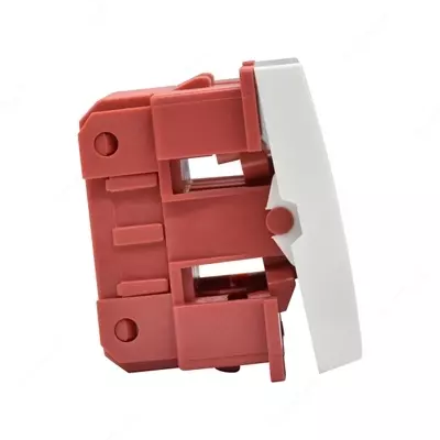 ВКО-21-00-П Выключатель одноклавишный (на 2 модуля) ПРАЙМЕР белый IEKK