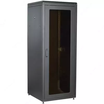 ITK LINEA N Шкаф сетевой 19" 38U 800х800мм стеклянная передняя дверь задняя метал. черный