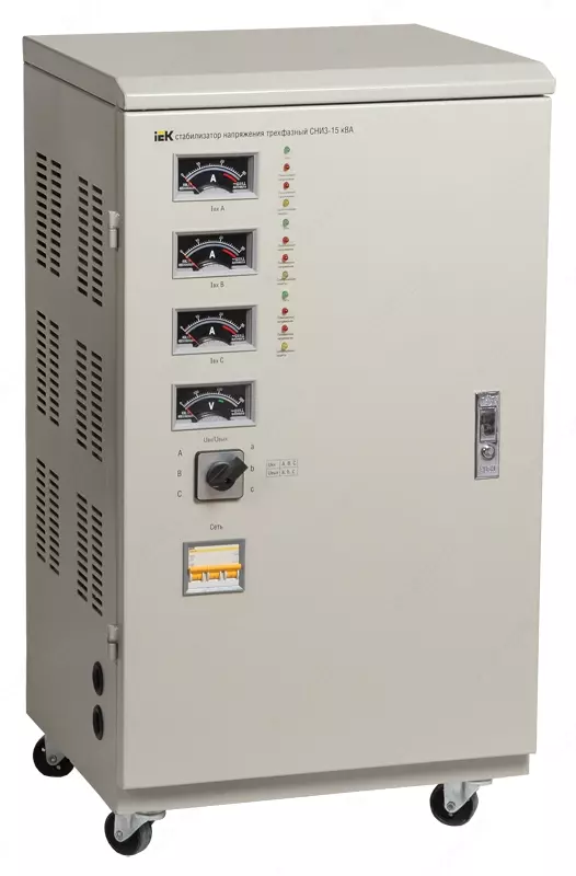 Стабилизатор напряжения трёхфазный напольный 30кВА INDUSTRIAL IEK