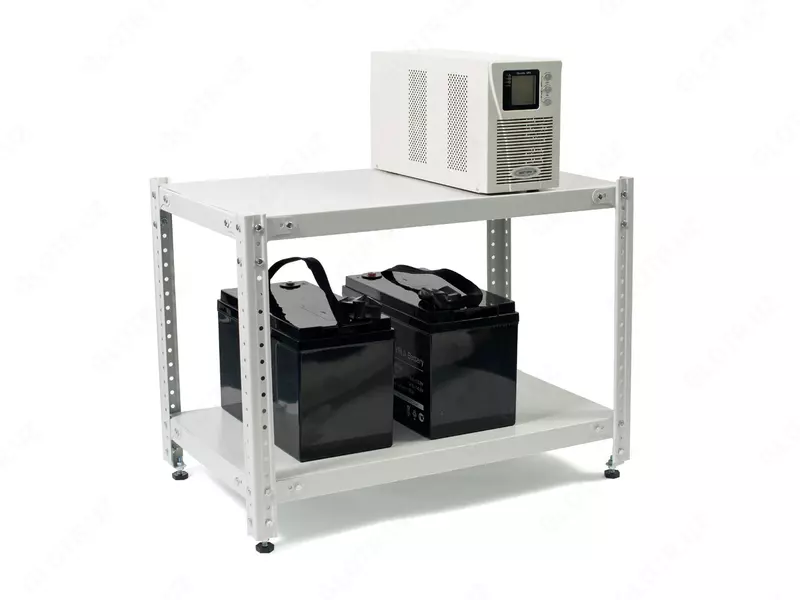 Стеллаж 0 5х0 7х0 4-2П для размещения АКБ и ИБП  2 полки  масса 7 кг (арт.421)