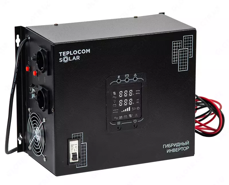 TEPLOCOM SOLAR-1500 многофункциональный инвертор 220В 1500ВА (1050Вт) (арт.2412)