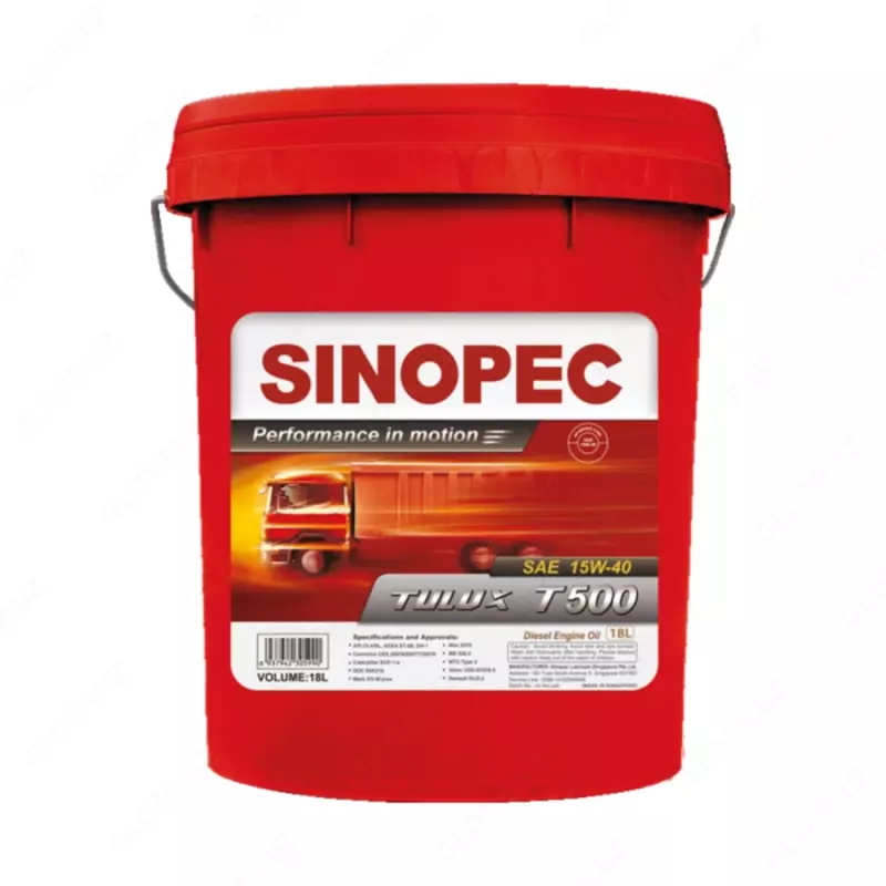  Дизельное моторное масло Sinopec Tulux T500/CI-4/SL 15W-40  18 л - 