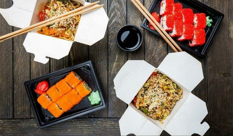 Одноразовый контейнер под суши и роллы емкость С-25 - от {0} сум