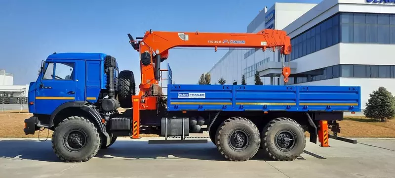 1 361 920 000 сум Бортовая автоплатформа с кран манипулятором "КАМАЗ 43118-1098-10" 7/6.6 тн. (6х6)