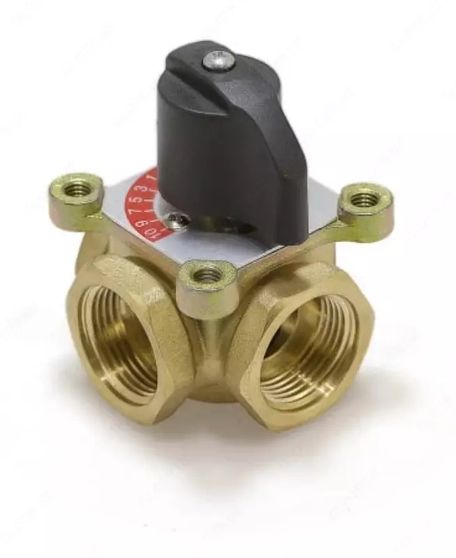 Клапан регулирующий (смесительный) TIM трехходовой  DN20  латунный  муфтовый