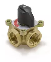 Клапан регулирующий (смесительный) TIM трехходовой  DN20  латунный  муфтовый