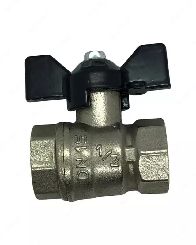 Трехходовой шаровой кран для воды DN15  металл (Россия)