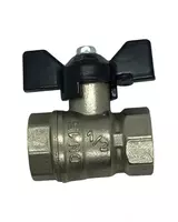 Трехходовой шаровой кран для воды DN15  металл (Россия)