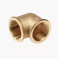  Резьбовой угловой отвод (90 град.) латунь  Ду 20 (3/4)  резьба в/р-в/р (Китай) - 