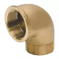 Tishli tirsak (90 daraja) guruch  DN50 (2)  ip n/r-v/r (Rossiya)