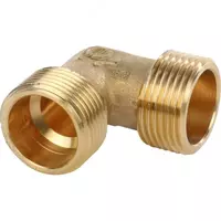 Tishli tirsak (90 daraja) guruch  DN15 (1/2)  ip m/r-m/r (Xitoy)