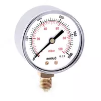 Радиальный газовый манометр "FR260" (MG) 80/10(3/8")100 мбар (Китай)