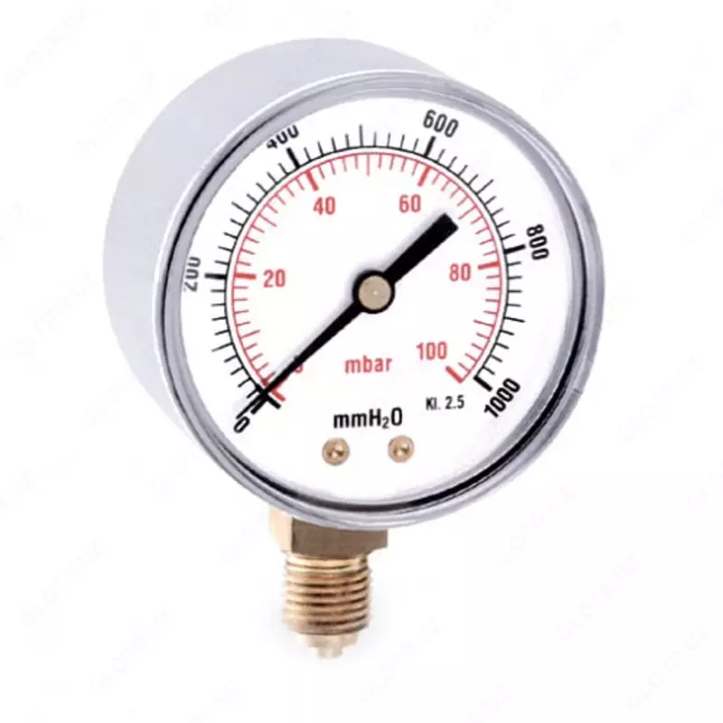 Радиальный газовый манометр "FR260" (MG) 80/10(3/8")100 мбар (Китай)