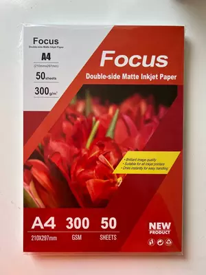 Фото бумага двухсторонняя матовая А4 300г