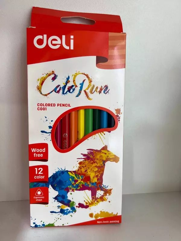 Цветные карандаши Deli Color Run 12цв