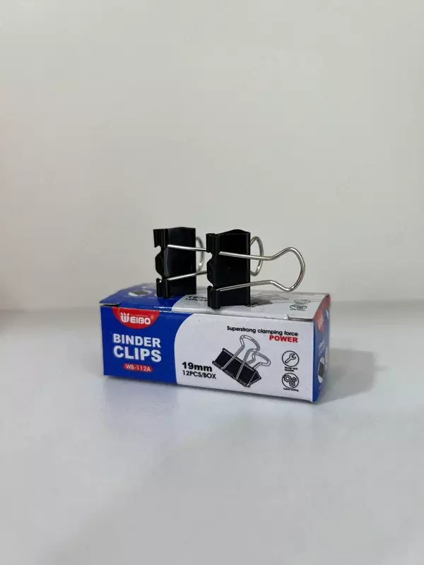 Зажим для бумаг WEIBO черный