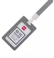 Бейджик вертикальный "Deli" с лентой 89 х 54 мм