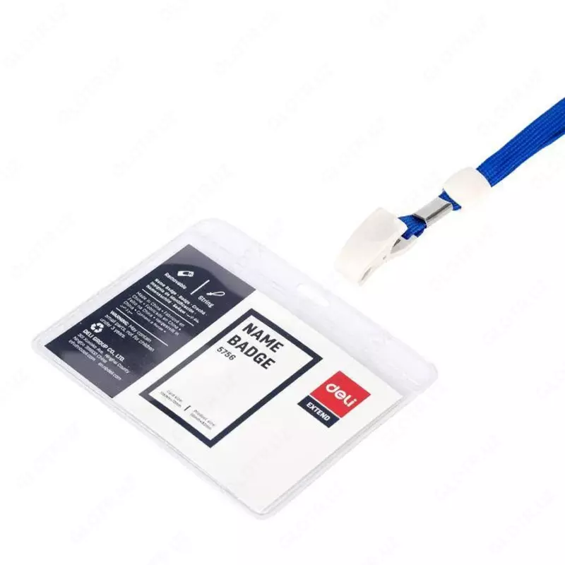 Бейджик горизонтальный "Deli" 115x93mm