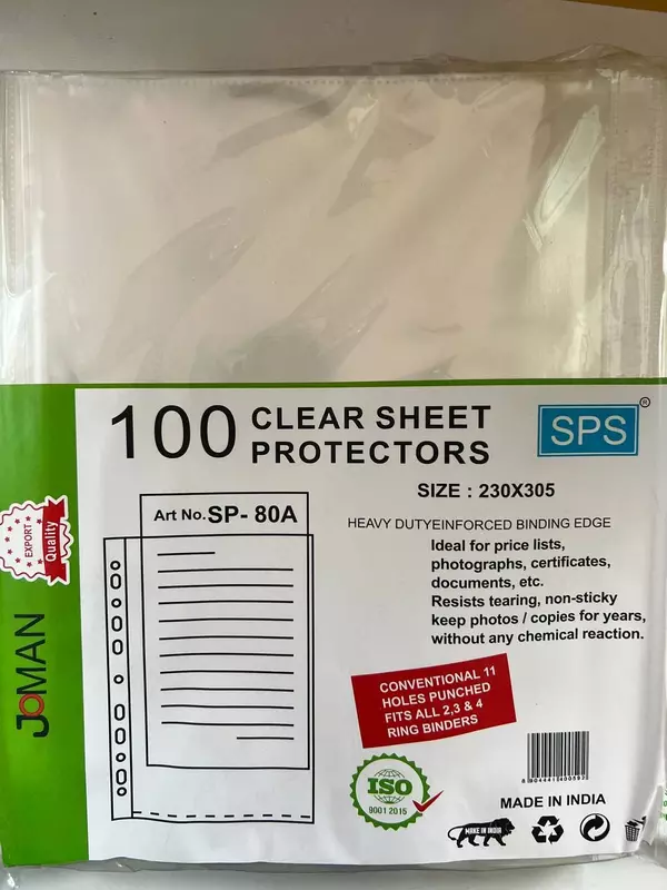 Файл пустышка JOMAN A4 80микрон 100шт