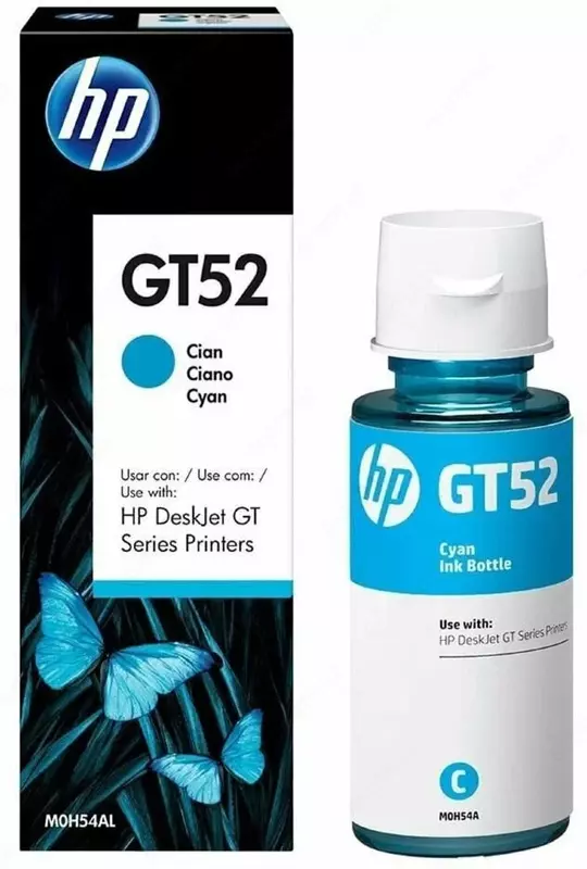 Inkjet siyoh (InkTank MFP) "HP" GT52C, ko'k, 8000 sahifa, 70 ml. (Art. - M0H54AE)