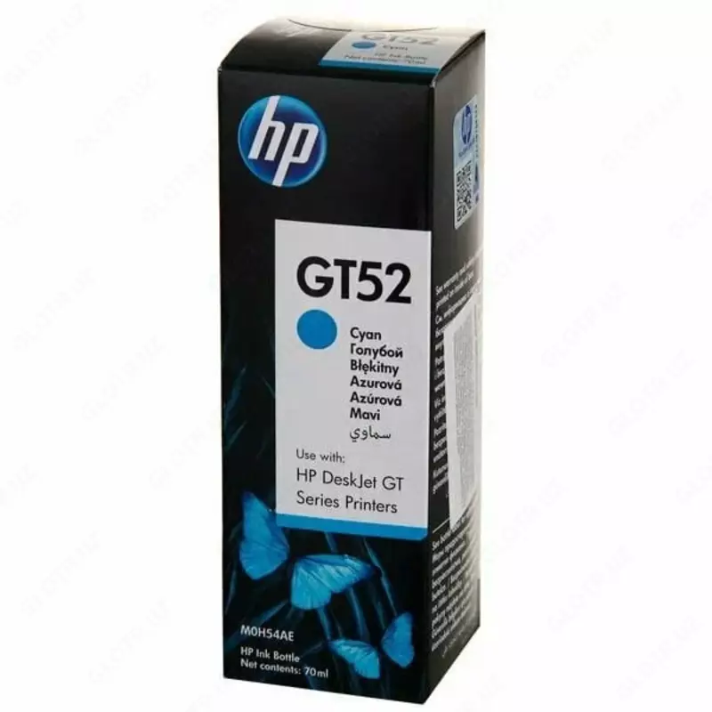 Inkjet siyoh (InkTank MFP) "HP" GT52C, ko'k, 8000 sahifa, 70 ml. (Art. - M0H54AE)