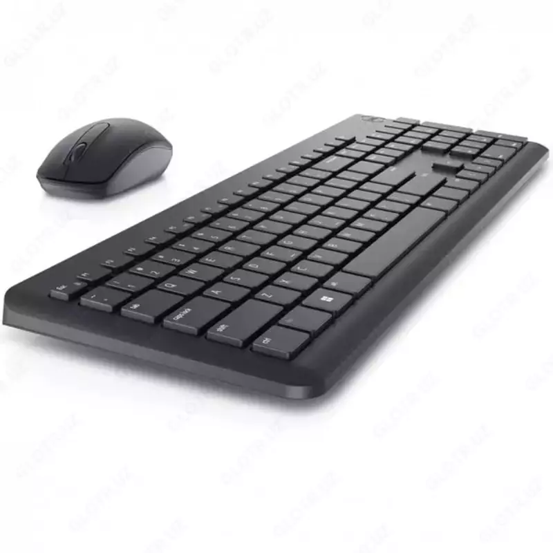 Комплект клавиатура+мышь (беспроводной) "Dell" KM3322W, Russian QWERTY Black (Арт. - 580-AKGH)