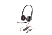 Stereo garnitura Poly BW 3210 USB-C HS + USB-C/A (8X214A6-modda) Qora