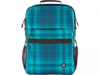 Рюкзак "HP" Campus XL Tartan plaid Backpack (Арт. - 7J594AA) Синяя/черная клетка