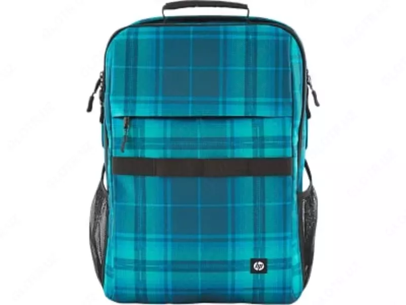 Рюкзак "HP" Campus XL Tartan plaid Backpack (Арт. - 7J594AA) Синяя/черная клетка