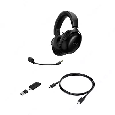 Игровые наушники (беспроводные) "HyperX" Cloud III S Wireless, Black (Арт. - A59YZAA)