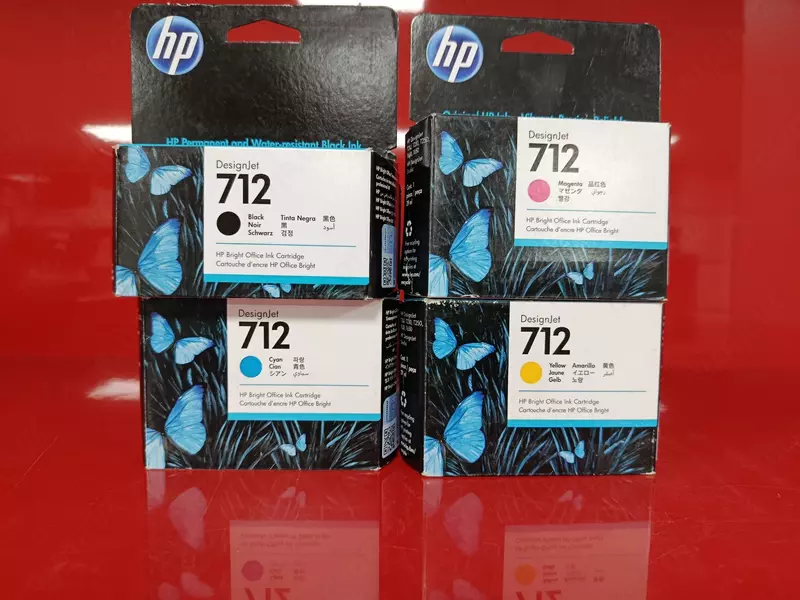 HP 712 DesignJet Original Siyoh Kartrijlari To'plami (3ED67A, 3ED68A, 3ED69A, 3ED70A/3ED71A) — HP DesignJet T210, T230, T250, T630, T650 Uchun