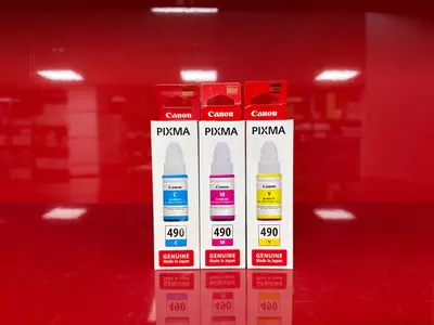 Canon PIXMA GI-490 siyoh flakonlari to'plami (Ko'k/Pushti/Sariq) SNPCh uchun