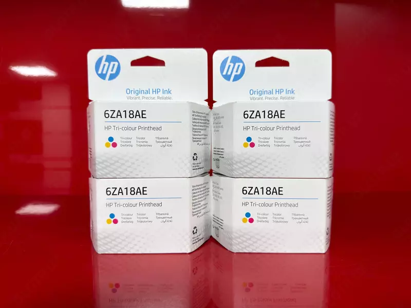 HP 6ZA18AE uch rangli (Tri-colour) chop etish boshi (Ko'k/Pushti/Sariq) Ink Tank / Smart Tank uchun