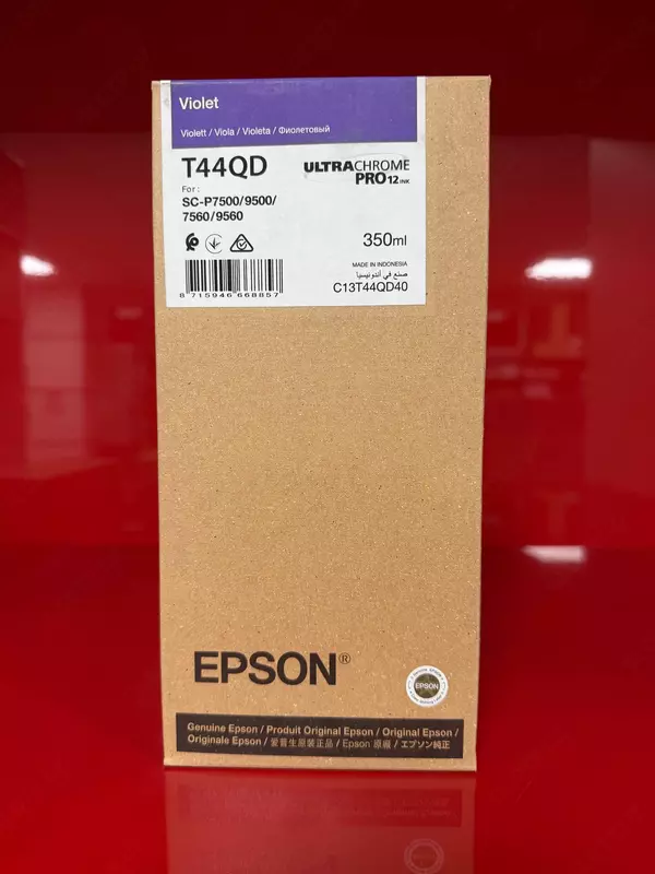 Картридж с чернилами Epson UltraChrome PRO12 T44QD (C13T44QD40) Violet, 350 мл (для SureColor SC-P7500 / SC-P9500 / 7560 / 9560)