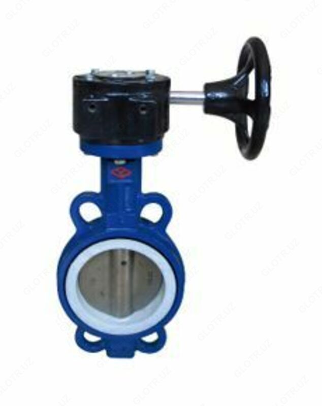 Затвор "Батерфляй" межфланцевый с редуктором сч20 DN-100