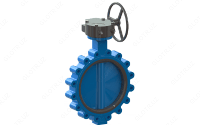 Затвор "Батерфляй" межфланцевый с редуктором вч45 DN-100