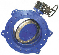 Затвор "Батерфляй" фланцевый с редуктором вч 45 DN-100