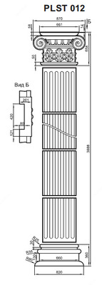 Пилястра из пенополистирола PLST-012