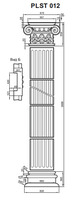 PLST-012 kengaytirilgan polistiroldan tayyorlangan pilaster - по запросу