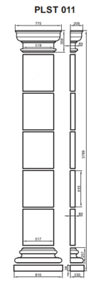 Капитель для декора PLST-011