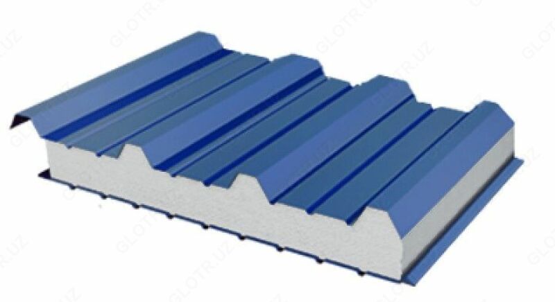 Трёхслойные кровельные "сэндвич" панели (960*100*0